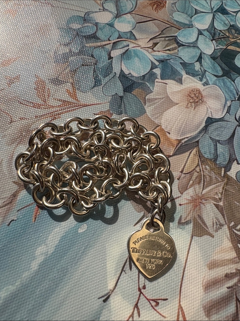 Tiffany & Co. Return to Tiffany Heart Tag Chain Link Necklace 925 - Picture 5 of 8